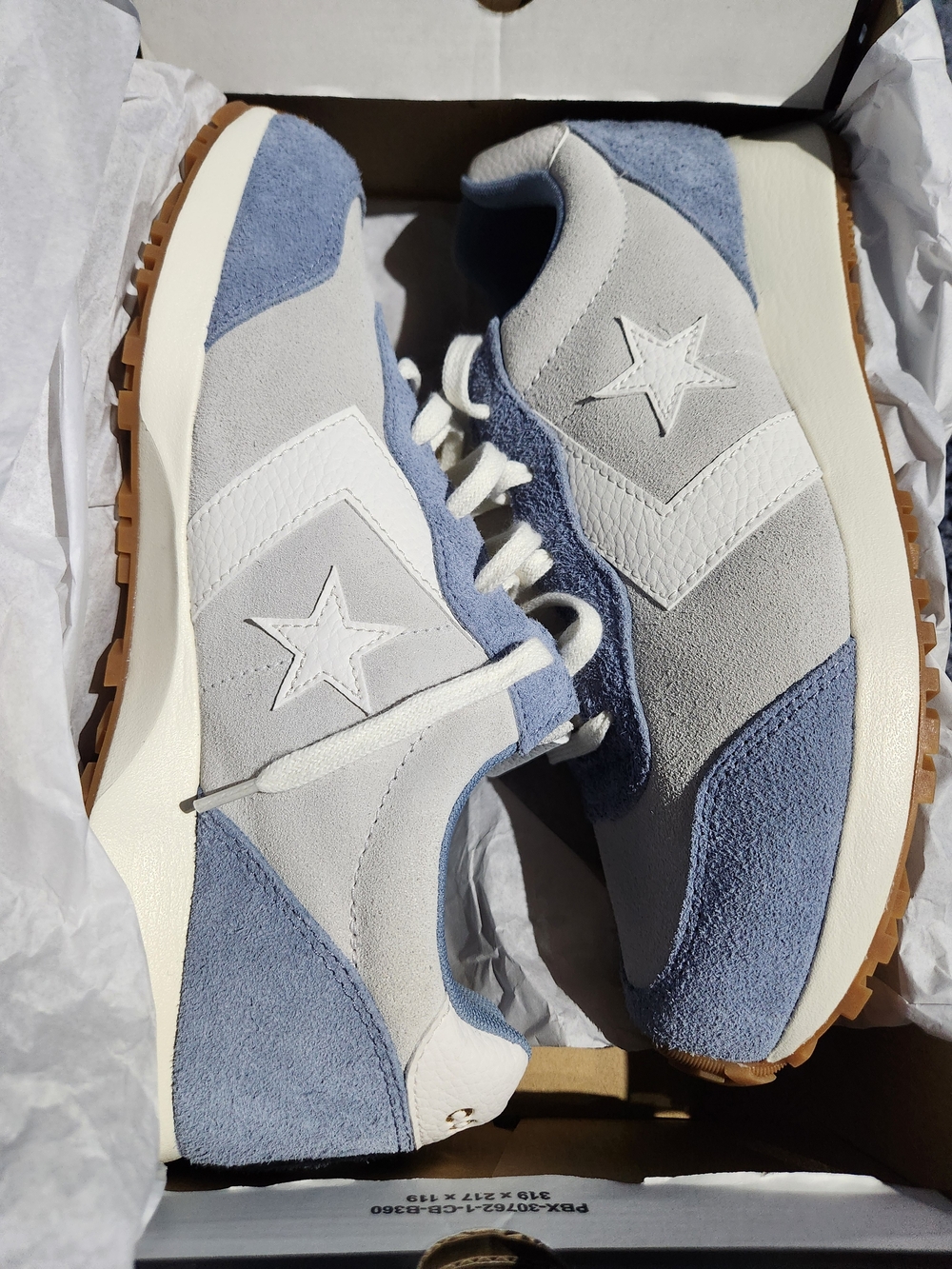 Converse Barely Grey/white Yeti breath Blue =OMEGA